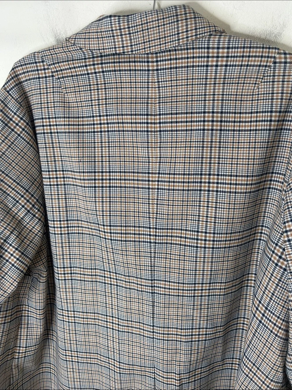 NWT J. JILL Brown Mendocino Houndstooth Plaid One Button Closure Blazer Size XL